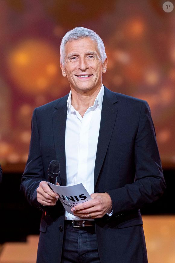 Exclusif - Nagui sur le plateau de l’émission “Unis pour Mayotte” diffusée en direct sur France 2, qui a permis de récolter plus de 5 millions de dons le 17 décembre 2024. © Pierre Perusseau / Bestimage