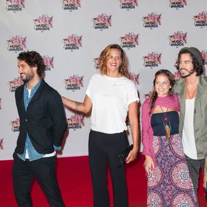 Laure Manaudou, Jeremy Frerot et Flo Delavega de Frero Delavega arrivant à la 17e cérémonie des NRJ Music Awards qui s'est tenue au Palais des Festivals à Cannes, France, le 7 novembre 2015. Photo par Nicolas Genin/ABACAPRESS.COM
