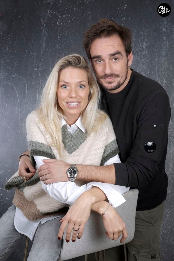 Exclusif - Kevin Levy et sa compagne Aurore Delplace lors de l'enregistrement de l'émission "Chez Jordan de Luxe" à Paris le 18 décembre 2024.