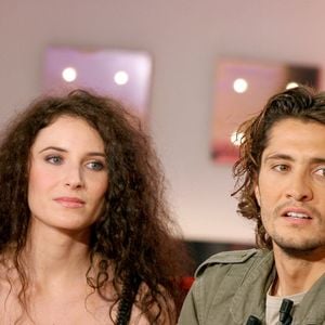 La chanteuse française Elsa et son mari, le footballeur Bixente Lizarazu, lors de l'enregistrement de l'émission de Michel Drucker 'Vivement Dimanche' consacrée à Lizarazu au Studio Gabriel à Paris, France. Photo par Jean-Jacques Datchary/ABACA.