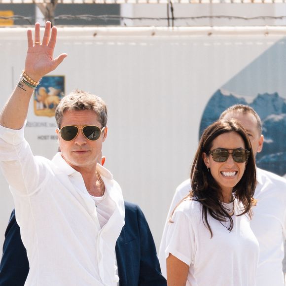 Brad Pitt et sa compagne Ines de Ramon arrivent au 81ème festival international du film de Venise, la Mostra le 31 août 2024.

© Tiziano Da Silva / Bestimage