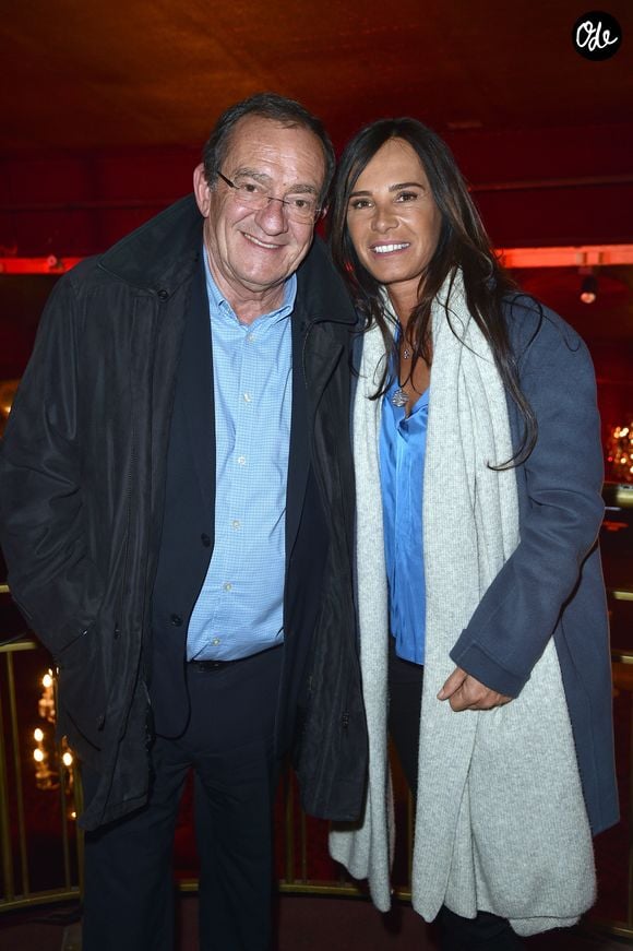 Exclusif - Jean-Pierre Pernaut et sa femme Nathalie Marquay - Les célébrités assistent au One Woman Show de l'humoriste E.Poux "Le syndrome du Playmobil" au Casino de Paris, France, le 15 avril 2019. © Giancarlo Gorassini/Bestimage