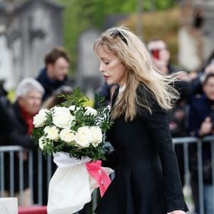Arielle Dombasle - Obsèques d'Isabelle Mergault à la Coupole du Père-Lachaise à Paris le 30 mars 2026. © Cyril Moreau - Dominique Jacovides / Bestimage