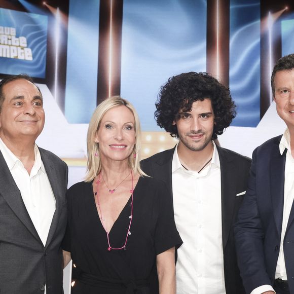 Exclusif - Laurent Fontaine, Rebecca Hampton, Sam (Quentin Cardiem), Pascal Bataille - Enregistrement de l'émission "Y'a que la vérité qui compte", présentée par L.Fontaine et P.Bataille, et diffusée sur C8 à partir du 12 octobre
© Jack Tribeca / Bestimage