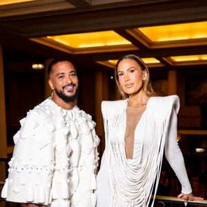 Slimane et Vitaa au défilé Stéphane Rolland Collection Haute Couture Automne/Hiver 2025-2026 lors de la Fashion Week de Paris (PFW) au théâtre des Champs-Élysées, à Paris, France, le 8 juillet 2025. © Pierre Perusseau/Bestimage