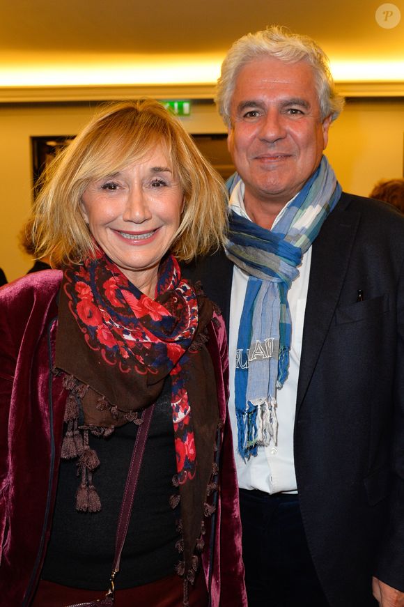 Marie-Anne Chazel et son compagnon Philippe Raffard - Générale de la pièce "L'heureux élu",  une comédie de Eric Assous au Théâtre de la Madeleine à Paris le 24 octobre 2016. © Coadic Guirec/Bestimage
