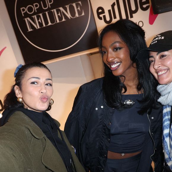 Karima Charni, Ebony et Hedia Charni participent à la Pop Up Influence Party organisée par Aurelien Cassirame, à Paris, le 02 février 2025 à Paris, France. Photo by Jerome Domine/ABACAPRESS.COM