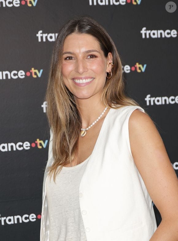 Laury Thilleman au photocall de la conférence de presse de rentrée de France Télévisions à Paris, France, le 4 septembre 2024. © Coadic Guirec/Bestimage