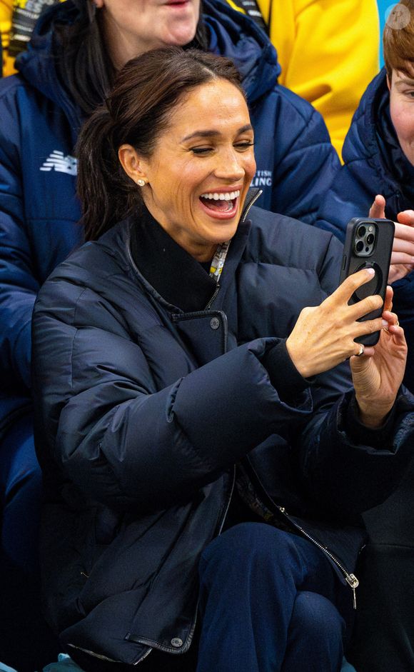 Meghan Markle au curling en fauteuil roulant au Hillcrest Recreation Centre pendant les Invictus Games Vancouver Whistler 2025 au Canada. Canada le 9 février 2025. Photo par Mischa Schoemaker/ABACAPRESS.COM