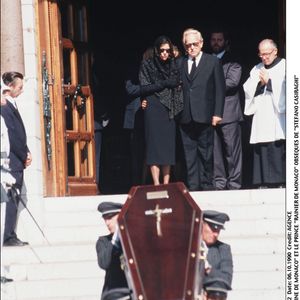 Caroline de Monaco, prince Rainier III aux obsèques de Stefano Casiraghi