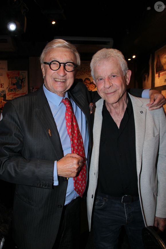 Exclusif - Olivier Lejeune et Georges Beller lors de la soirée de présentation de la nouvelle revue au Artishow Cabaret à Paris le 2 juin 2025. Le cabaret fête aussi son 250 000 ème spectateur.

© Philippe Baldini / Bestimage