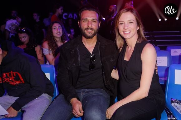 Maxim Nucci (Yodelice) et sa compagne Isabelle Ithurburu - Maxim Nucci (Yodelice) et sa compagne enceinte Isabelle Ithurburu assistent au match de boxe de Tony Yoka au palais des sports de Paris, le 23 juin 2018 © Veeren-CVS/Bestimage | 00388569