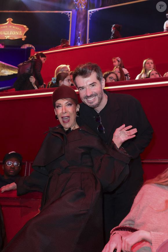 Damien Nougarede, Hélène à Paris, lors de la représentation pour Les Pièces Jaunes du Cirque Bouglione au Cirque d'Hiver organisée par le couturier Stéphane Rolland, Paris, France, le 10 janvier 2026. © Jack Tribeca / Bestimage