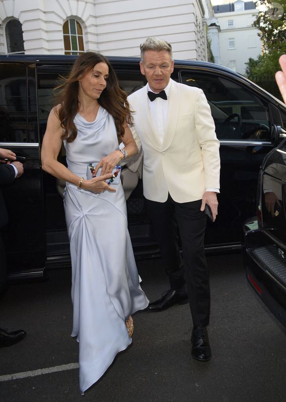 Gordon Ramsay et sa femme Tana Ramsey  arrivent au 50ème anniversaire de David Beckham organisé au restaurant Core, à Londres le 3 mai 2025. © GOFF INF / BESTIMAGE