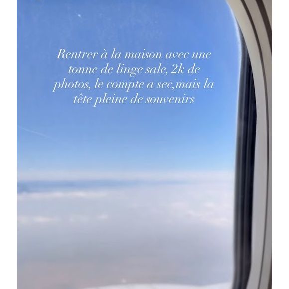 Camille Santoro annonce son retour de vacances le vendredi 8 août 2025 sur Instagram.
Crédit : Instagram/camille.anema