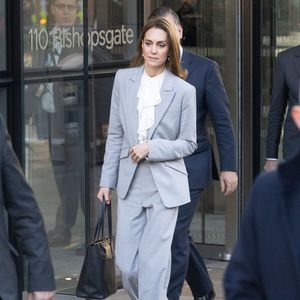 Catherine (Kate) Middleton, princesse de Galles, arrive à la Salesforce Tower pour assister au sommet Future Workforce à Londres.