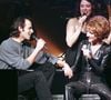 Jean-Jacques Goldman en concert à Cannes avec Céline Dion en plan serré en 1996 ©AGENCE / BESTIMAGE