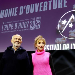 Gérard Jugnot, Marie-Anne Chazel durant l'hommage à Michel Blanc lors de la cérémonie d'ouverture de la 28ème édition du festival International du Film de Comédie à l'Alpe d'Huez le 13 janvier 2025.

© Dominique Jacovides / Bestimage
