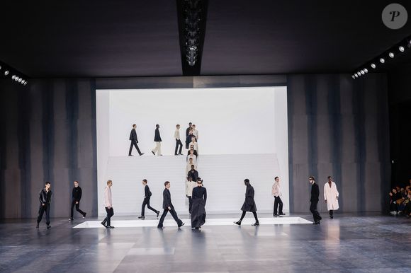 Défilé Dior Homme à l'École-Militaire lors de la semaine de la mode masculine automne/hiver 2025-2026 à Paris, France, le 24 janvier 2025.