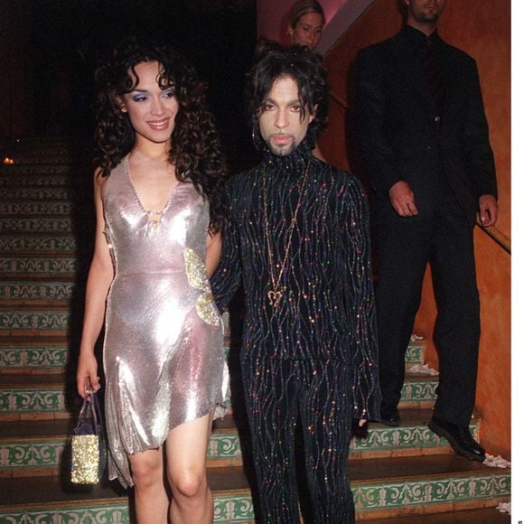 Prince et sa femme Mayte Garcia à la soirée Versace au Man Ray de Paris en 1999 © Rindoff Garcia Bestimage