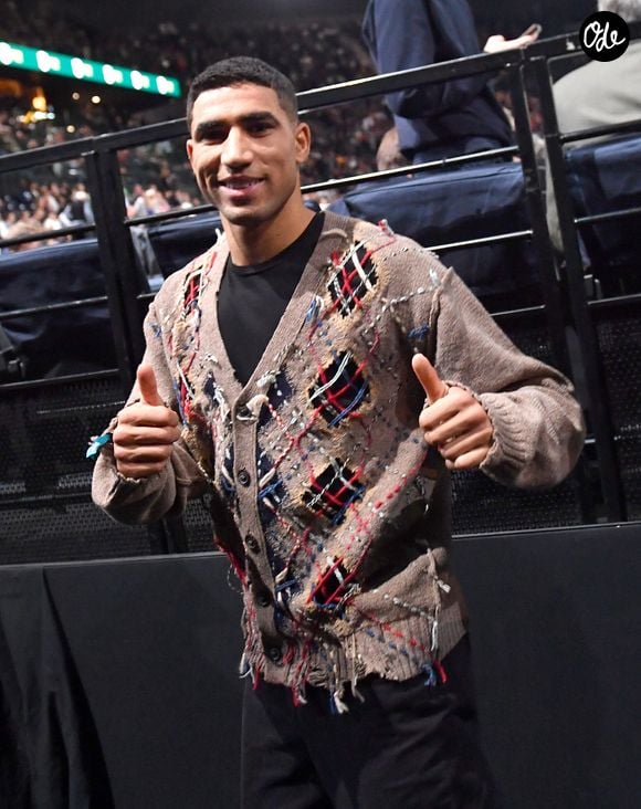 Achraf Hakimi - People dans les tribunes de la demi-finale de l'Open Rolex Paris Masters à l'Accor Arena entre N. Djokovic contre A. Rublev, Paris le 4 novembre 2023. © Veeren/Bestimage
