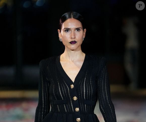 Joyce Jonathan - Défilé pour célébrer la fashion week au Printemps Haussman à Paris.
© Anne-Sophie Guebey / Bestimage
