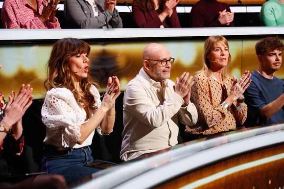 Exclusif - Magali Ripoll, Yoann Riou, Nathalie Simon - Enregistrement de l'émission "100% logique" présentée par C. Feraud et qui sera diffusée le 25 octobre 2025 sur France 2 au studio du Lendit à Saint-Denis, France, le 14 mars 2025. © Christophe Clovis/Bestimage