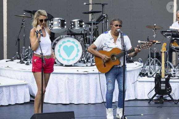 Exclusif - Laurent Voulzy et sa compagne Isaure Le Faou en répétition avant leur concert au théâtre de Verdure du 41ème Festival de Ramatuelle, le 9 août 2025. 
© Cyril Bruneau / Bestimage