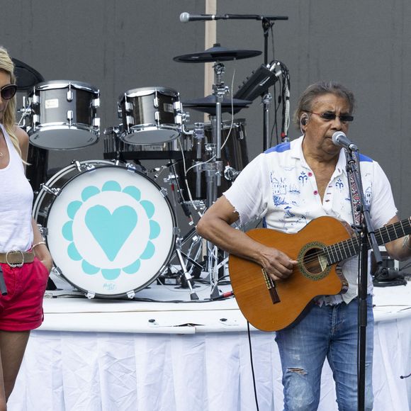 Exclusif - Laurent Voulzy et sa compagne Isaure Le Faou en répétition avant leur concert au théâtre de Verdure du 41ème Festival de Ramatuelle, le 9 août 2025. 
© Cyril Bruneau / Bestimage