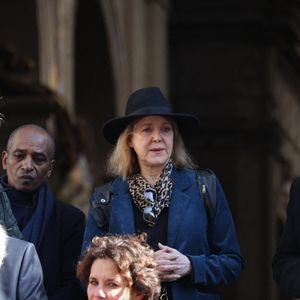 Agnes Soral assistant à la cérémonie d'enterrement du réalisateur français Yves Boisset à l'église Saint Roch à Paris, France, le 11 avril 2025. Photo by Nasser Berzane/ABACAPRESS.COM