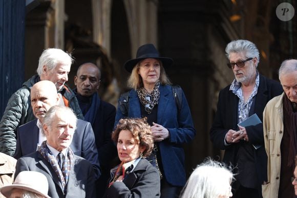 Agnes Soral assistant à la cérémonie d'enterrement du réalisateur français Yves Boisset à l'église Saint Roch à Paris, France, le 11 avril 2025. Photo by Nasser Berzane/ABACAPRESS.COM