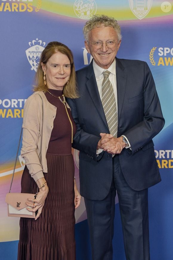 MONFORT Nelson (Sports Presenter and Journalist) et sa femme - Photocall de la soirée des Sportel Awards 2024 au Grimaldi Forum à Monaco le 28 octobre 2024. © Fred Dides/Panoramic/bestimage