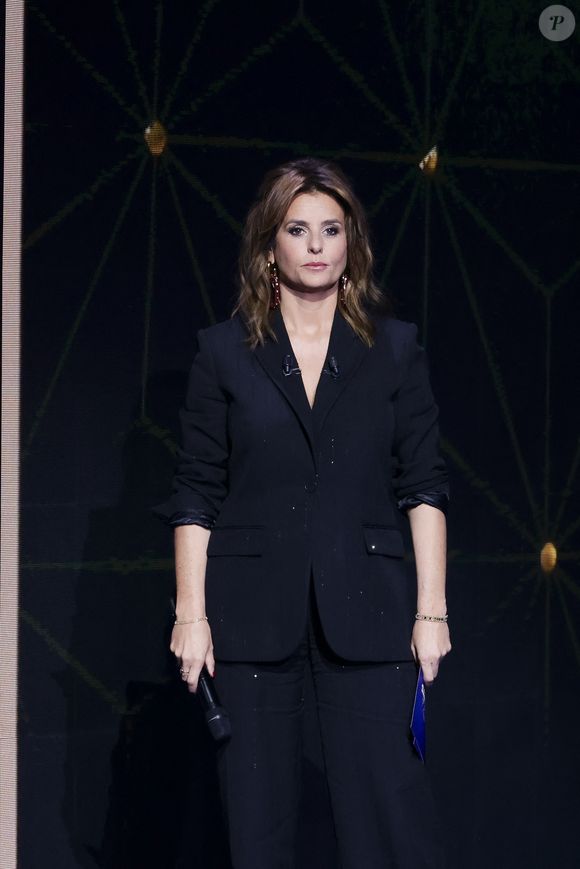 Exclusif - Faustine Bollaert, lors de l'enregistrement de l'émission "La Boîte à secrets", présentée par F.Bollaert et diffusée le 10 octobre 2025 sur France 3, dans les studios du Lendit à Saint-Denis, Seine Saint-Denis, France, le 22 septembre 2025. © Jack Tribeca/Bestimage