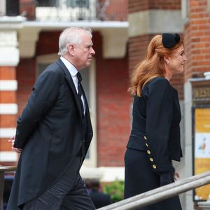 Le prince Andrew arrive à la messe de Requiem de la duchesse de Kent, à la cathédrale de Westminster, dans le centre de Londres. Photo by GOFF  / BESTIMAGE