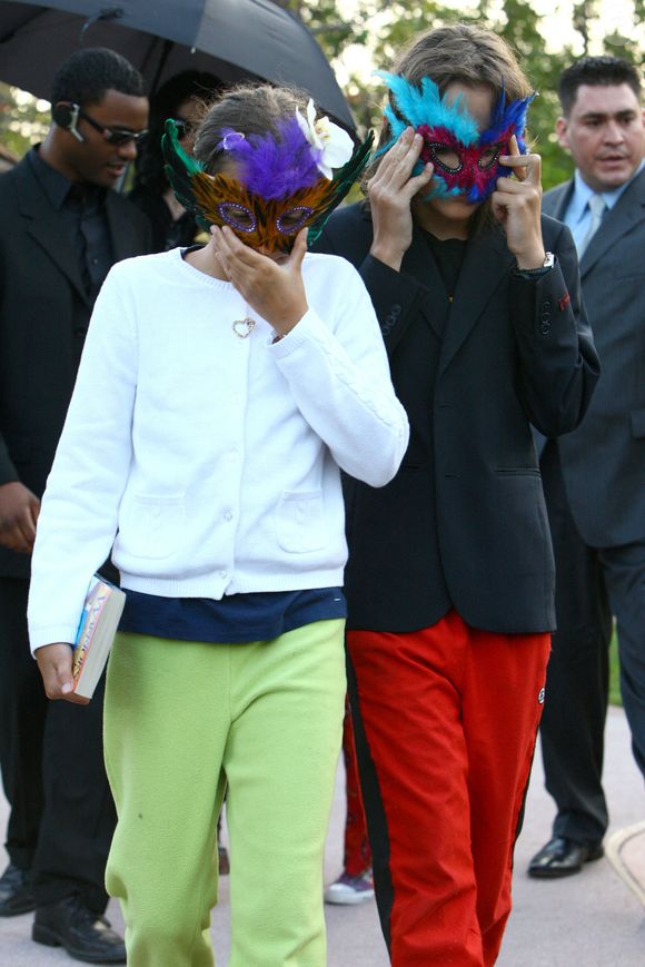 Michael Jackson, et ses trois enfants, Paris, Prince, et Prince Michael ont eu une réunion de famille à l'hôtel Four Seasons avec les parents de Michael Jackson, Joseph et Katherine Jackson. Los Angeles, CA, USA le 15 mai 2009. Photo de GSI/ABACAPRESS.COM