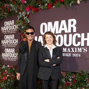 Omar Harfouch, Anne Roumanoff au photocall de la soirée Omar Harfouch "Dîner chez Maxim's" à Paris le 9 octobre 2024. © Perusseau / Tribeca / Bestimage