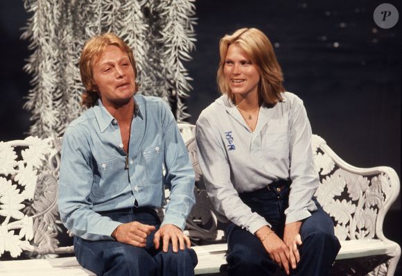 Claude François et sa dernière compagne Kathalyn Jones en 1977 - Archive Portrait (JLPPA / Bestimage).