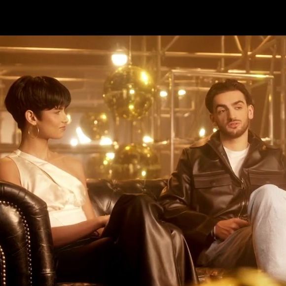 Nino Mosa et Eve Gilles lors de leur premier prime de "Danse avec les stars", le 14 février 2025, sur TF1