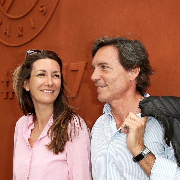 Anne-Claire Coudray et son compagnon Nicolas Vix au village des Internationaux de Tennis de Roland Garros à Paris le 8 juin 2017 © Cyril Moreau-Dominique Jacovides/Bestimage