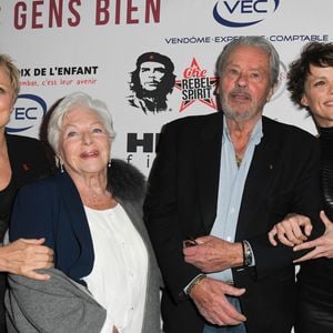 Muriel Robin, Line Renaud, Alain Delon et Anne Le Nen - Avant-première du film "Des gens bien" au cinéma Gaumont-Opéra à Paris le 2 avril 2019. © Coadic Guirec/Bestimage