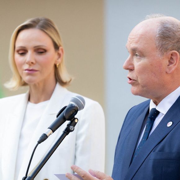 Le prince Albert II de Monaco et la princesse Charlène de Monaco ont accueilli au Palais princier les ambassadeurs et représentants permanents des 46 États membres de l'organisation du Conseil de l'Europe, Monaco le 2 septembre 2026. © Olivier Huitel/Pool Monaco/Bestimage