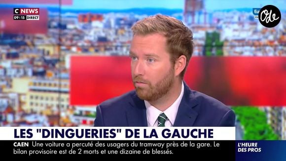 Thomas Bonnet, chroniqueur sur l'antenne de "CNews", a annoncé qu'il allait devenir papa. Capture d'écran CNews