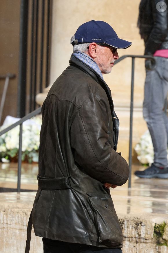 Thierry Lhermitte - Obsèques de Michel Blanc en l'église Saint-Eustache à Paris, le 10 octobre 2024. 
© Moreau / Jacovides / Bestimage