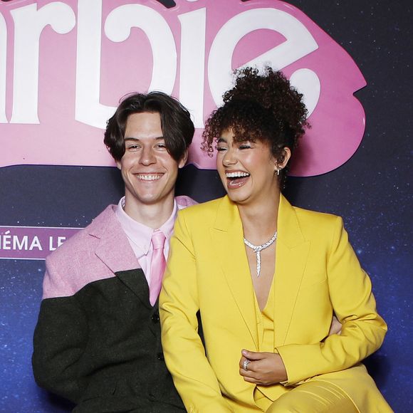Séparation - Léna Situations et Seb la Frite se séparent - Exclusif - Lena Situations (Lena Mahouf) et son compagnon Seb Frit (Sebastien Frit, Seb la Frite sur les réseaux sociaux) - Avant-première du film "Barbie" au Grand Rex à Paris. Le 18 juillet 2023. 
© Denis Guignebourg/Bestimage