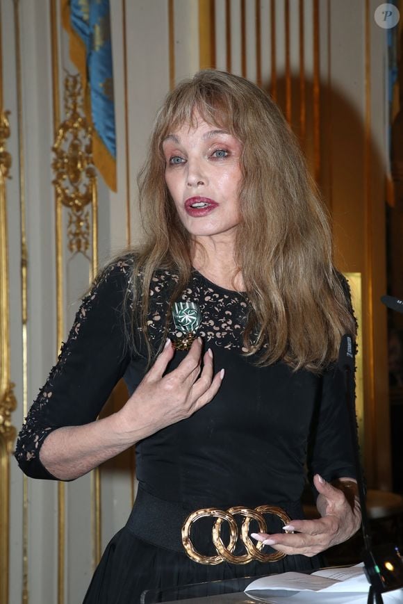 Semi Exclusif - Arielle Dombasle est élevée au rang d'Officière de l'ordre des Arts et Lettres au Ministère de la Culture à Paris le 08 Décembre 2025.

© Bertrand Rindoff / Bestimage