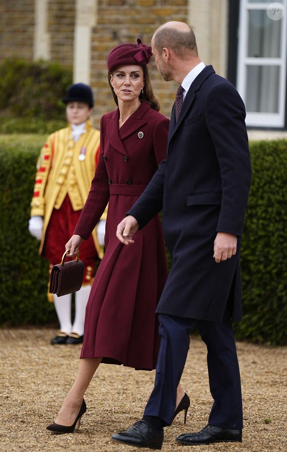 Le prince William et la princesse Catherine Middleton, avant l'arrivée du président américain Donald Trump et de la première dame Melania Trump au château de Windsor, dans le Berkshire, au premier jour de leur deuxième visite d'État au Royaume-Uni. Photo par PA Photo / Bestimage