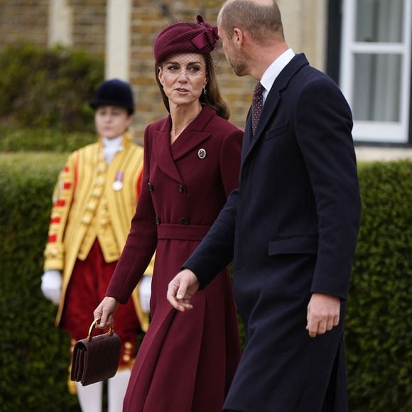 Le prince William et la princesse Catherine Middleton, avant l'arrivée du président américain Donald Trump et de la première dame Melania Trump au château de Windsor, dans le Berkshire, au premier jour de leur deuxième visite d'État au Royaume-Uni. Photo par PA Photo / Bestimage