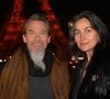 Exclusif - Florent Pagny et sa femme Azucena Caman - Backstage du concert anniversaire des 130 ans de la Tour Eiffel à Paris, le 2 octobre 2019. © Perusseau-Veeren/ Bestimage