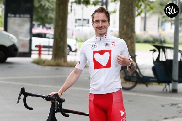 Dorian Louvet - Portraits des personnalités à la veille de l'étape du coeur de l'association Mécénat Chirurgie Cardiaque (MCC) lors du Tour de France 2024 à Dijon, France, le 4 juillet 2024. © Christophe Clovis/Bestimage