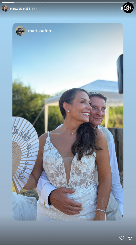 Quelques jours auparavant, il avait annoncé l'événement avec un compte à rebours.

Marc Geiger, vu dans "Ca commence aujourd'hui", a célébré son mariage avec sa compagne Magali.